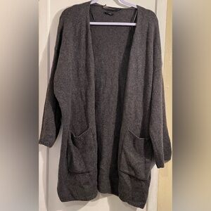Zara Cashmere Charcoal Gray Women's Cardigan